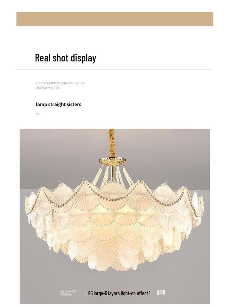 Modern French Crystal Pearl Chandelier for Living Room and Dining Room