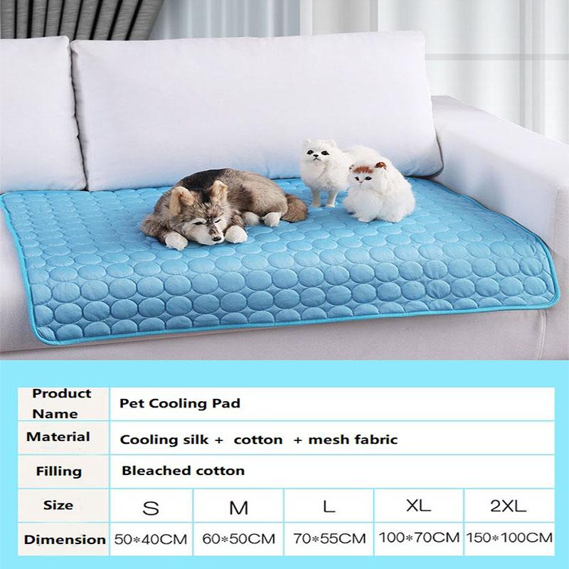 Dog Mat Cooling Summer Pad Mat for Dogs Cat Blanket Sofa Breathable Pet Bed Dog Absorbent Mat GD01