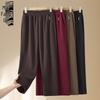Mom's High-Waisted Striped Corduroy Pants - Spring & Autumn Casual for Middle-aged & Elderly