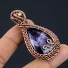 Sage Amethyst  Pendant, Gemstone 999 Copper Wire Wrapped Jewelry Pendant, Handmade Jewelry Birthstone Pendant, Gift For Him