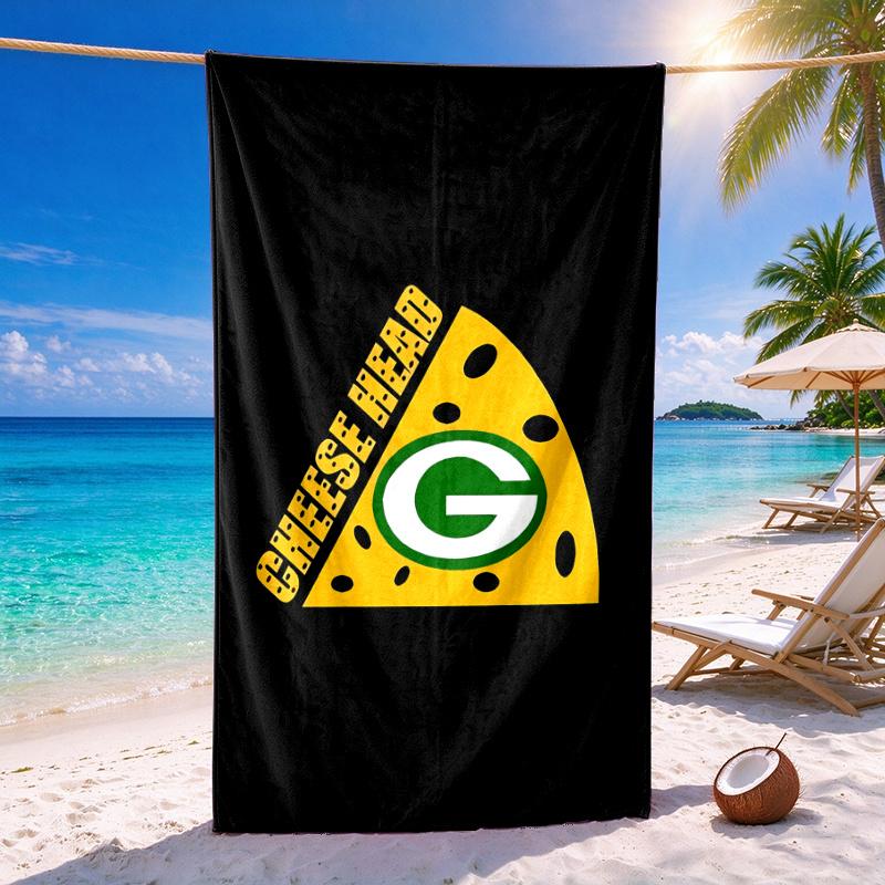 Green Bay Packers Quick-drying soft and absorbent beach towel—perfect for beach trips swimming outdoor camping and travel an essential beach item