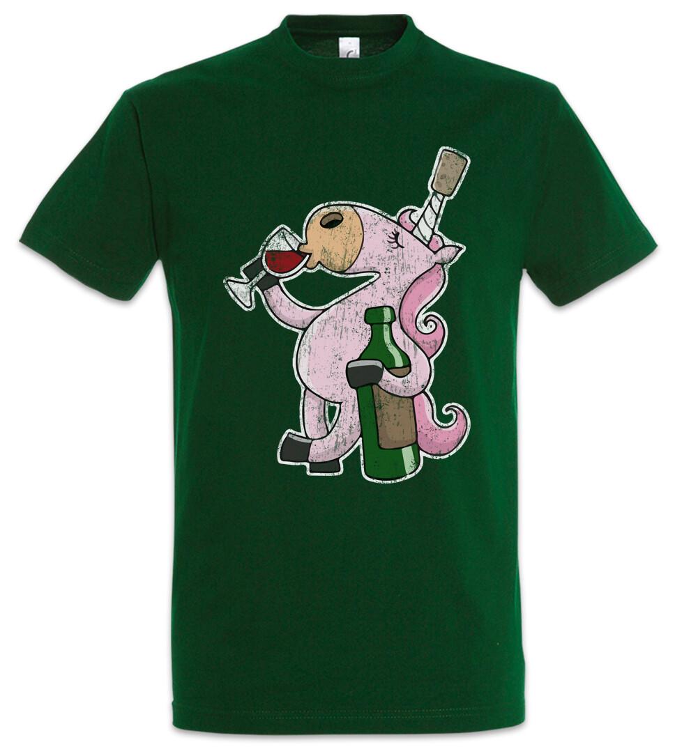 Drinking Unicorn T-Shirt Unicorns Geek Nerd Fun Rainbow Party Alcohol Drunk L
