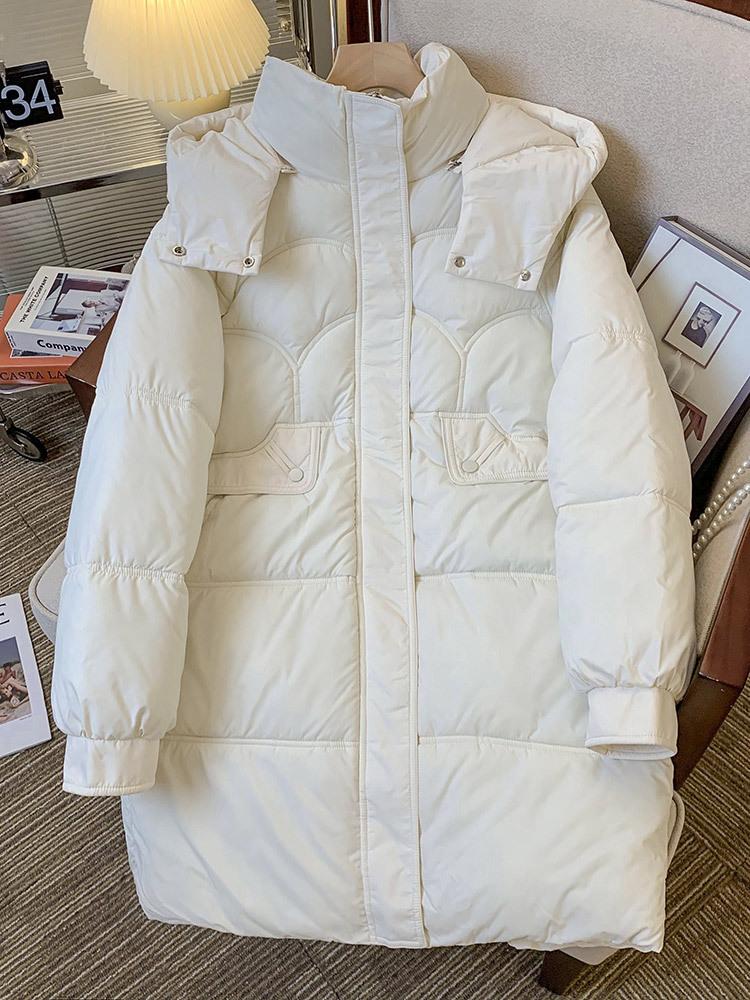 Winter New Down  Clothes Women's Medium and Long Loose  Clothes Thickened Outer Wear Warm  Jackets Fashionable