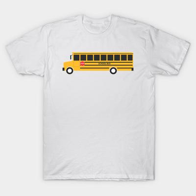 T Shirt Women School Bus Harajuku Print Kawaii Tshirt Summer Short Sleeve Female T-Shirt Top Tee
