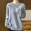 Women Sweater 100% Wool TIDENOVEL O-neck Knit Pullover Thick Winter Jumpers Female Knit Tops