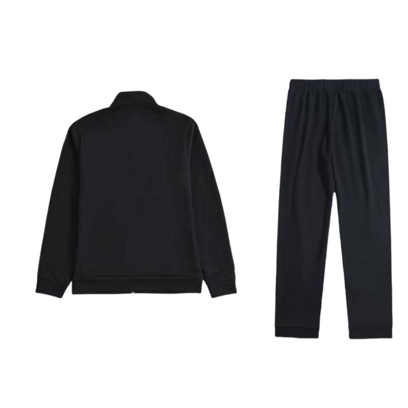 Li-Ning Minimalist Solid Color Stand Collar Zipper Jacket And Cuffed Mid Waist Straight Leg Pants Casual Sports Suit Men Suit AKLUA73-4+AWDTD93-3