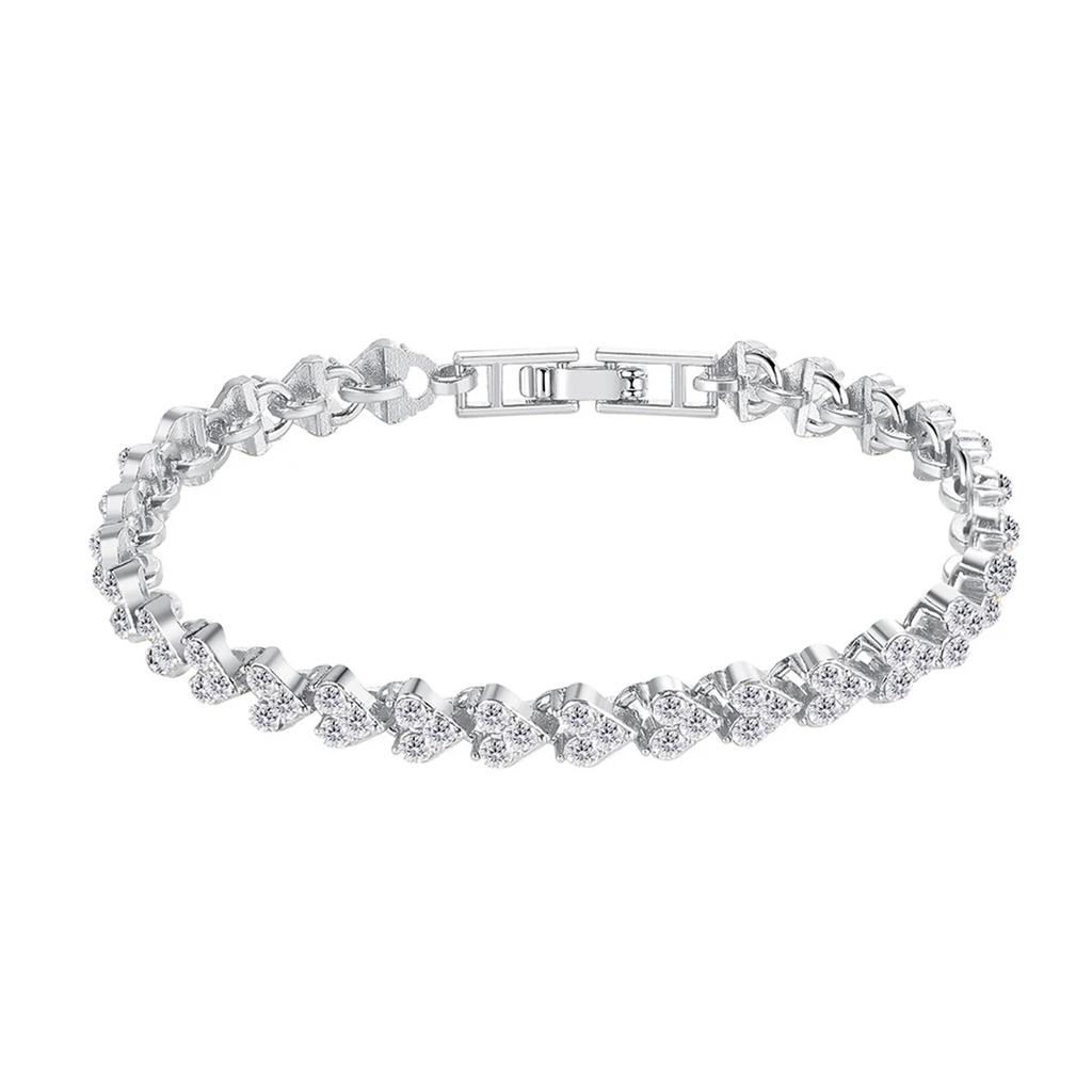 Luxury Cubic Zirconia Crystal Tennis Bracelets for Women Men Gold Color Silver Color Bracelet Chain Jewelry Gifts