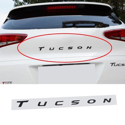 Černé logo Nálepka na kufr TUCSON pro TUCSON i40 i25 i35 i30 ix25 ix35 i20 Nálepka na kapotu TUCSON Zadní nálepka ABS
