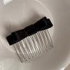Satin Bow Hair Comb Set With Non Slip Teeth Multi Color Options For Daily Party Wedding Hair Styling