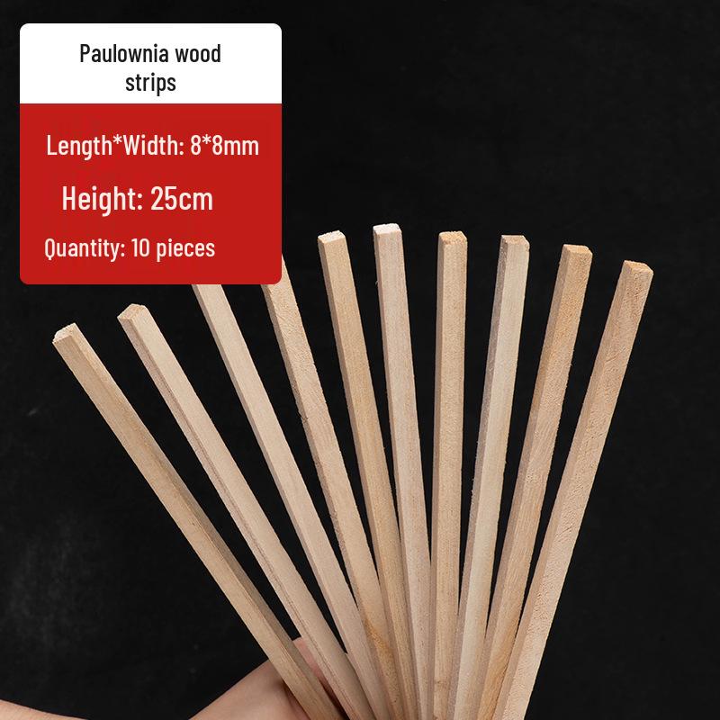 Paulowniahout Strips voor 3D Modelbouw en Blokhut Constructie