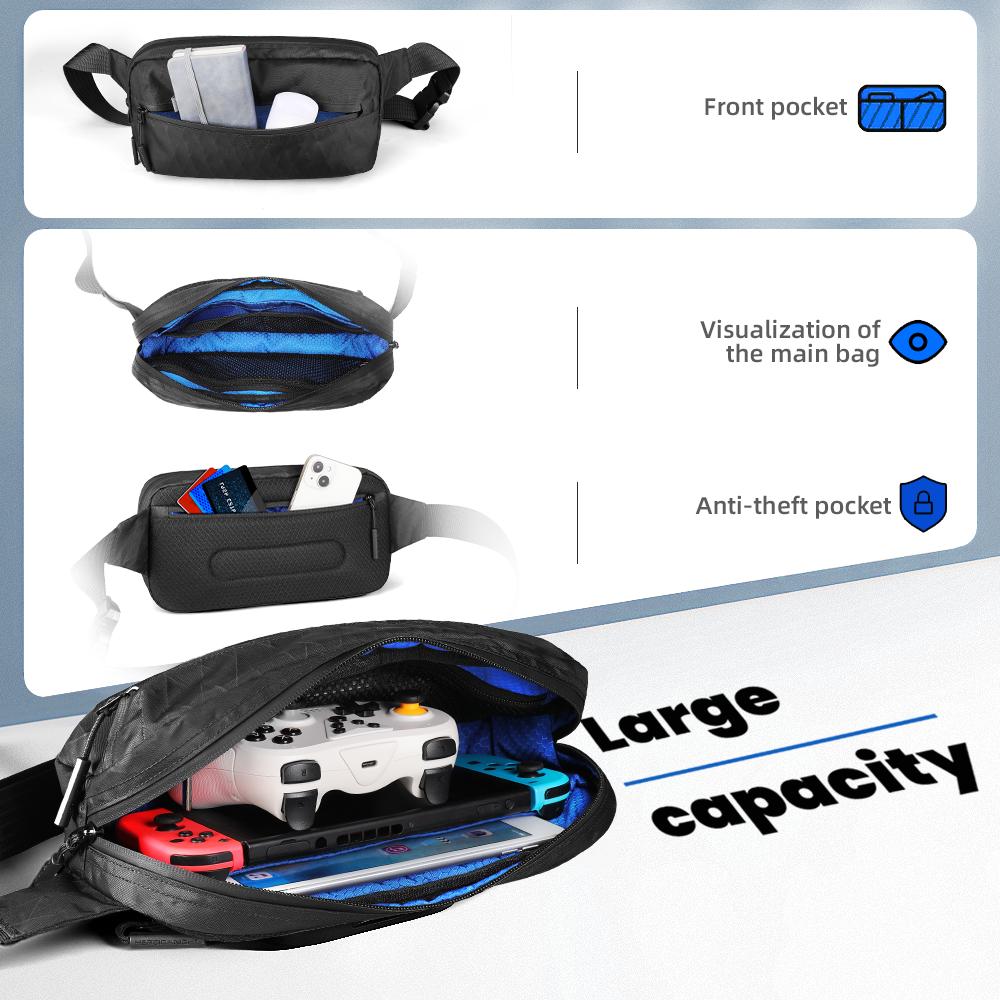 Heroic Knight New Design Waterproof X-Pac Fabric Crossbody Bag For Men Minimalist Fashion Chest Shoulder Pack Lightweight Carry Casual Travel Bag