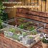 Large Transparent Turtle & Fish Tank with Lid - Rectangular Terrarium and Storage Box