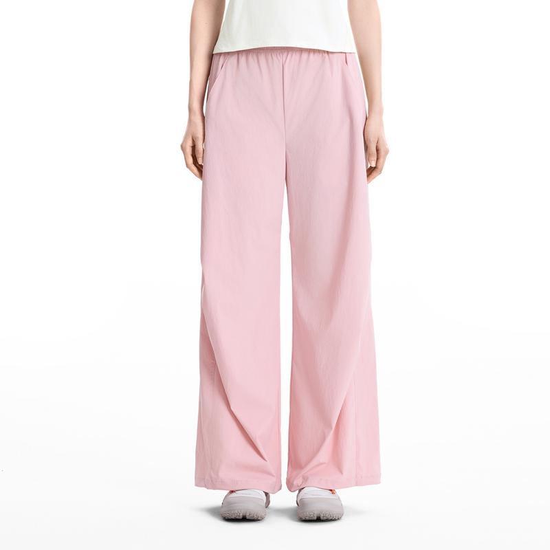 Li-Ning Outdoor CF Quick-Dry Cool Multi-Pocket Straight Leg Cargo Pants Women pants Mauve AYKW110-6