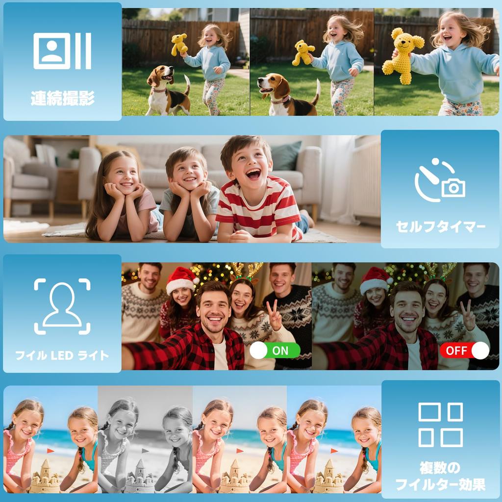 SRAR Digital Camera 4K 68MP Memory Card Included SD Card Professional 4K Video and 48MP High Resolution Photos Digital Camera OTG compatible for