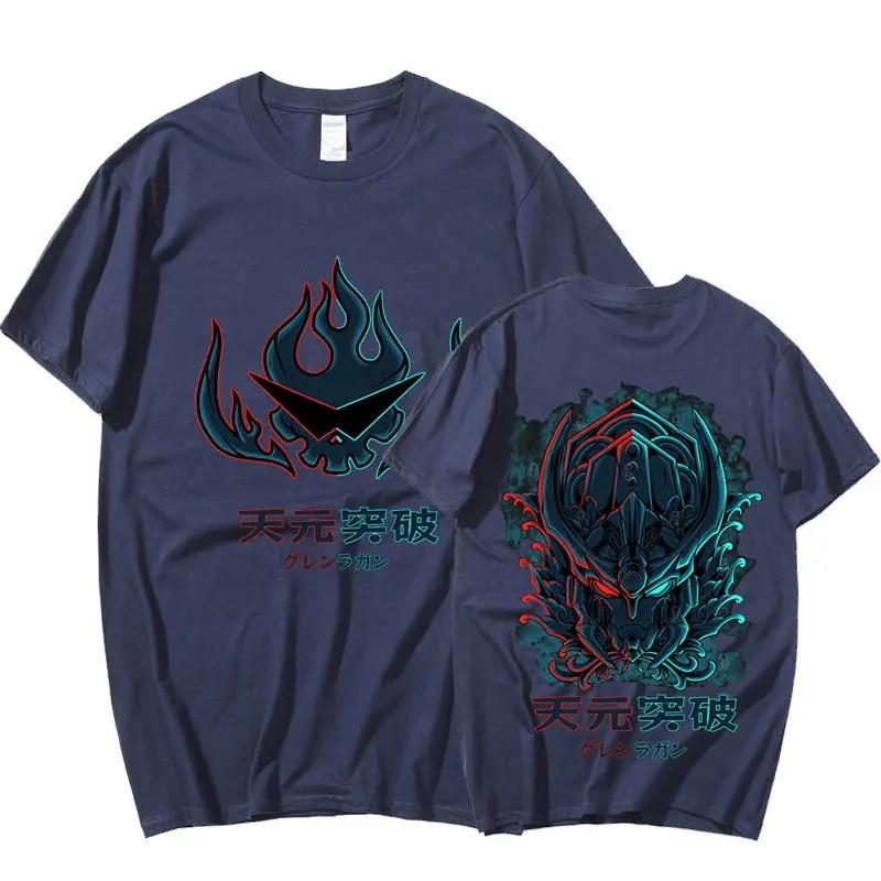 Anime Tengen Toppa Gurren Lagann Tričko Dámské Unisex Unisexga Trička s krátkým rukávem Hip Hop Streetwear Oversized Unisex Tričko