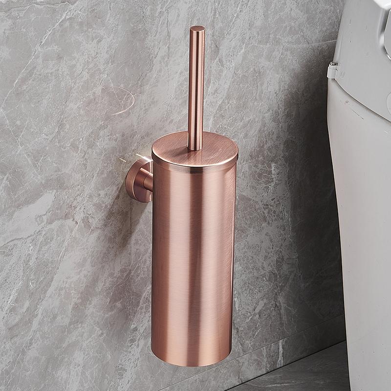Stainless Steel Bathroom Toilet Brush Holder Accessories Black Toilet Brush Wall Mounted WC Cleaner Brush FR07