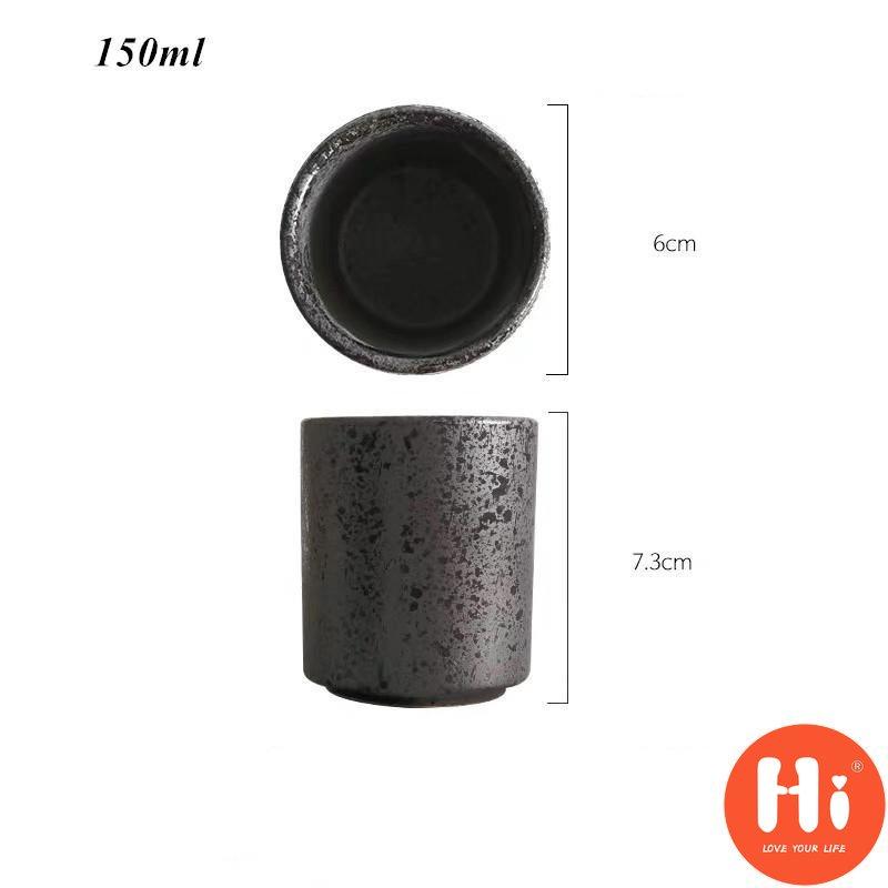 Keramický šálek na čaj, kancelářský šálek na vodu, kameninový keramický ručně malovaný šálek na čaj, 150/200 ml