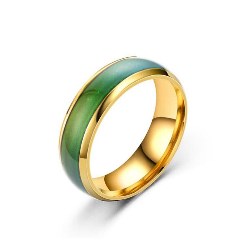 Trendy Color-Changing Couple Rings: European & American Style, Popular Korean Fashion Accessory