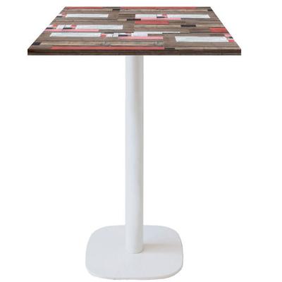 60 X 60 Cm High Table - Round Model with White Redden Wood Legs