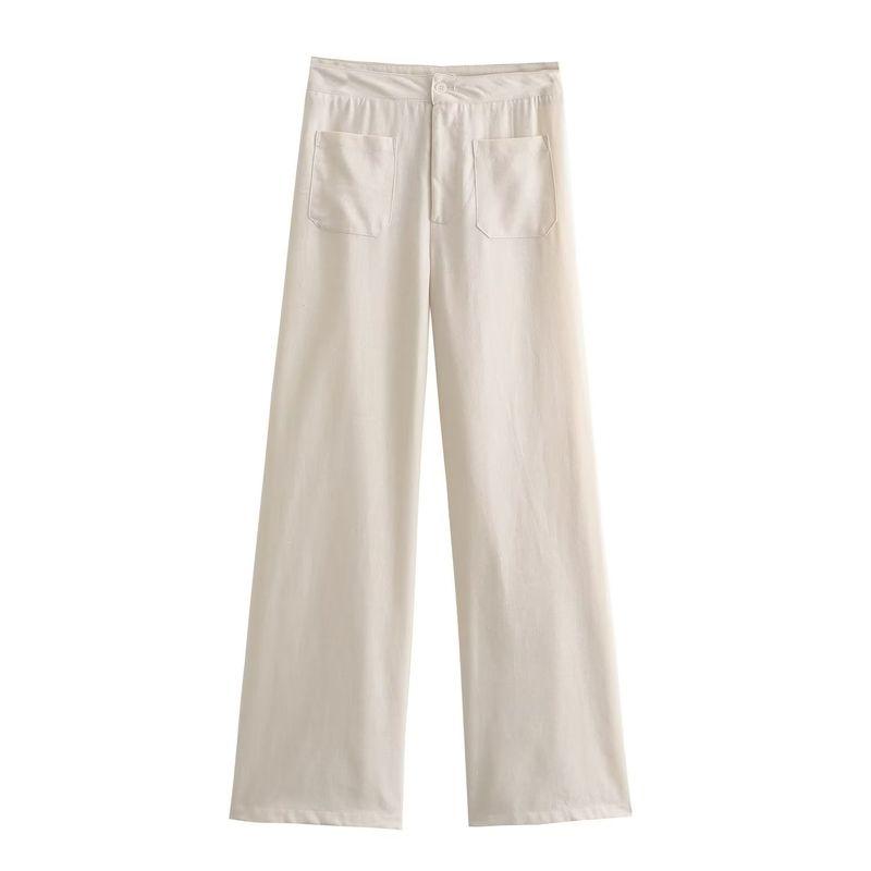 Women's Kaslead Fashion Wind Waist Pants Linen