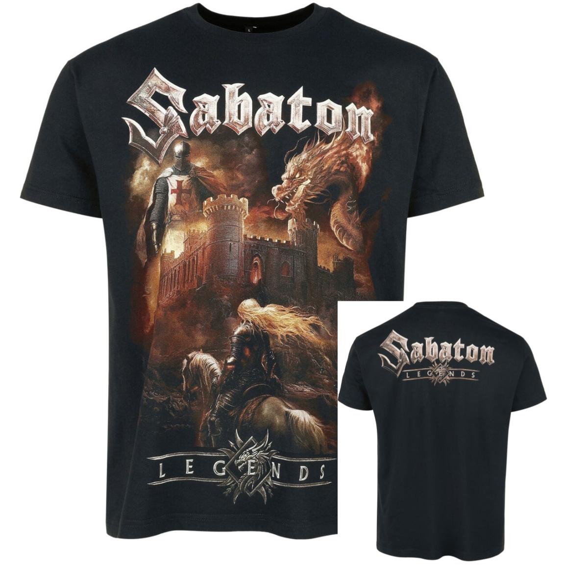Logo Sabaton T-Shirt Men Women Vintage Metal Rock Band Graphic Tee 100% Cotton Summer Streetwear Top S разноцветный