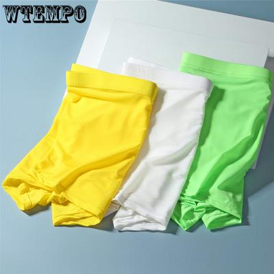 1 Pc Mens Ice Silk Boxer Shorts Men Panties Seamless Underwear Man Underpants Ultra-thin Breathable Briefs