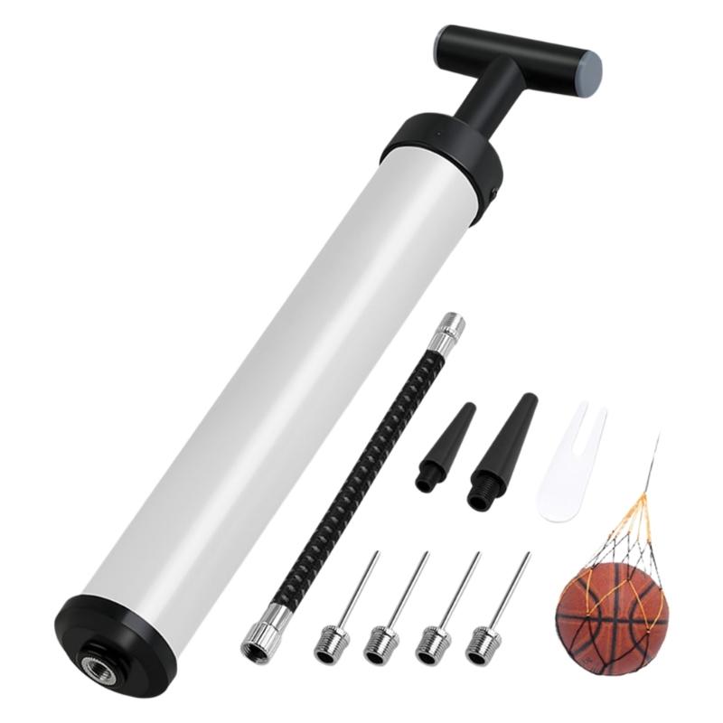 Manual Ball Pumps Portable Air Pumps Inflator Sports Ball Pumps with Needle, Hoses, Nozzle Hand Pumps for Volleyballs