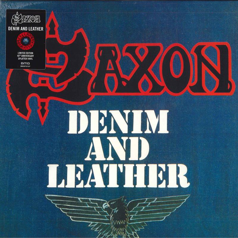 LP Record SAXON - Denim And Leather (Red With Black S BMGCAT161CLP BMG 2021 Europe Rock