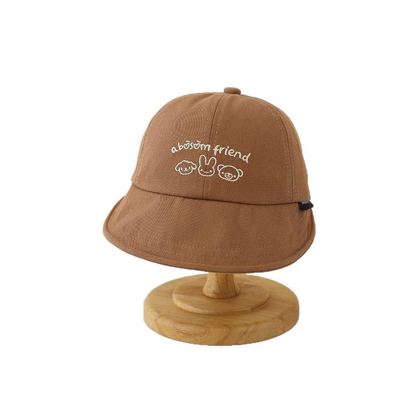Kids' Spring & Autumn Brimmed Bucket Baseball Cap - UV Sun Protection for Baby Boys & Girls