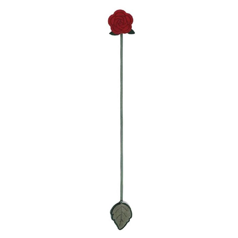 Floral Pattern Faux Leather Bookmark with Soft Rope Tassel Multi-Functional Bag Charm for School Students Stationery Supplies
