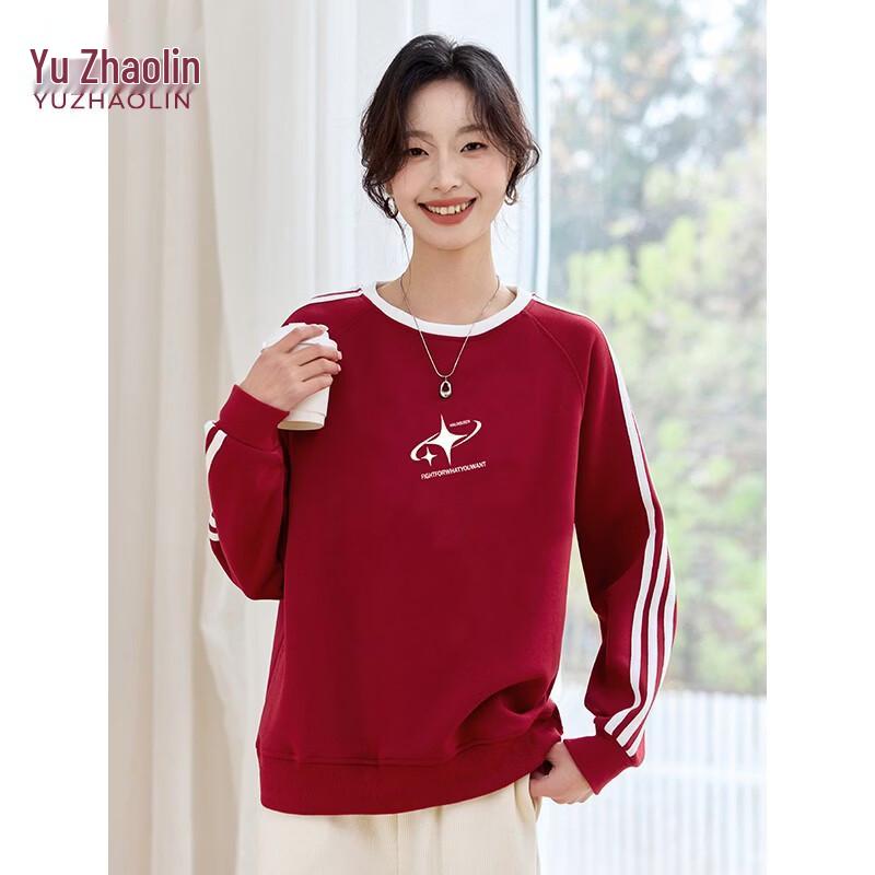 Women s Relaxed Fit Striped Round Neck Sweatshirt M