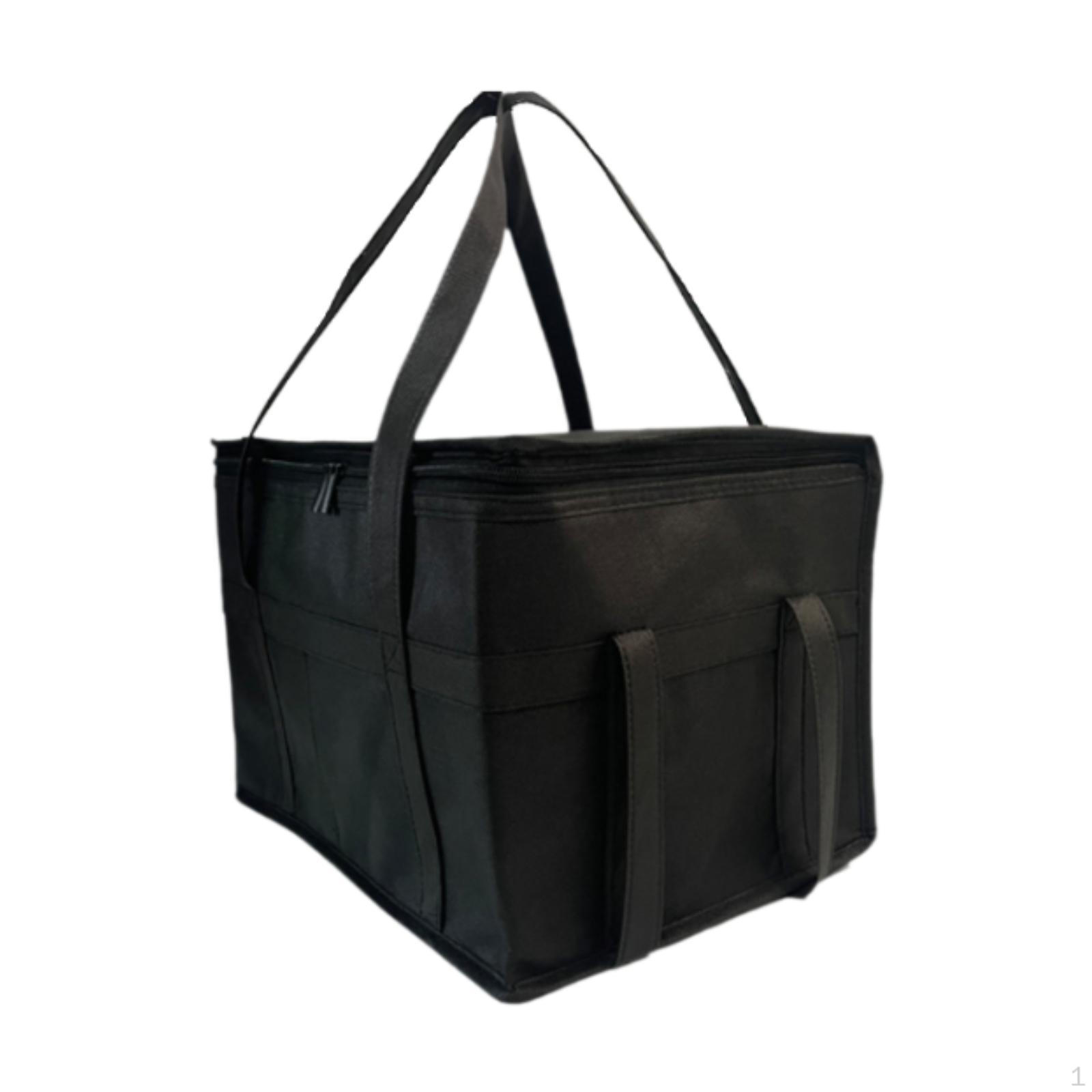 

30л Изолированная сумка для доставки еды для походов и кемпинга чёрный