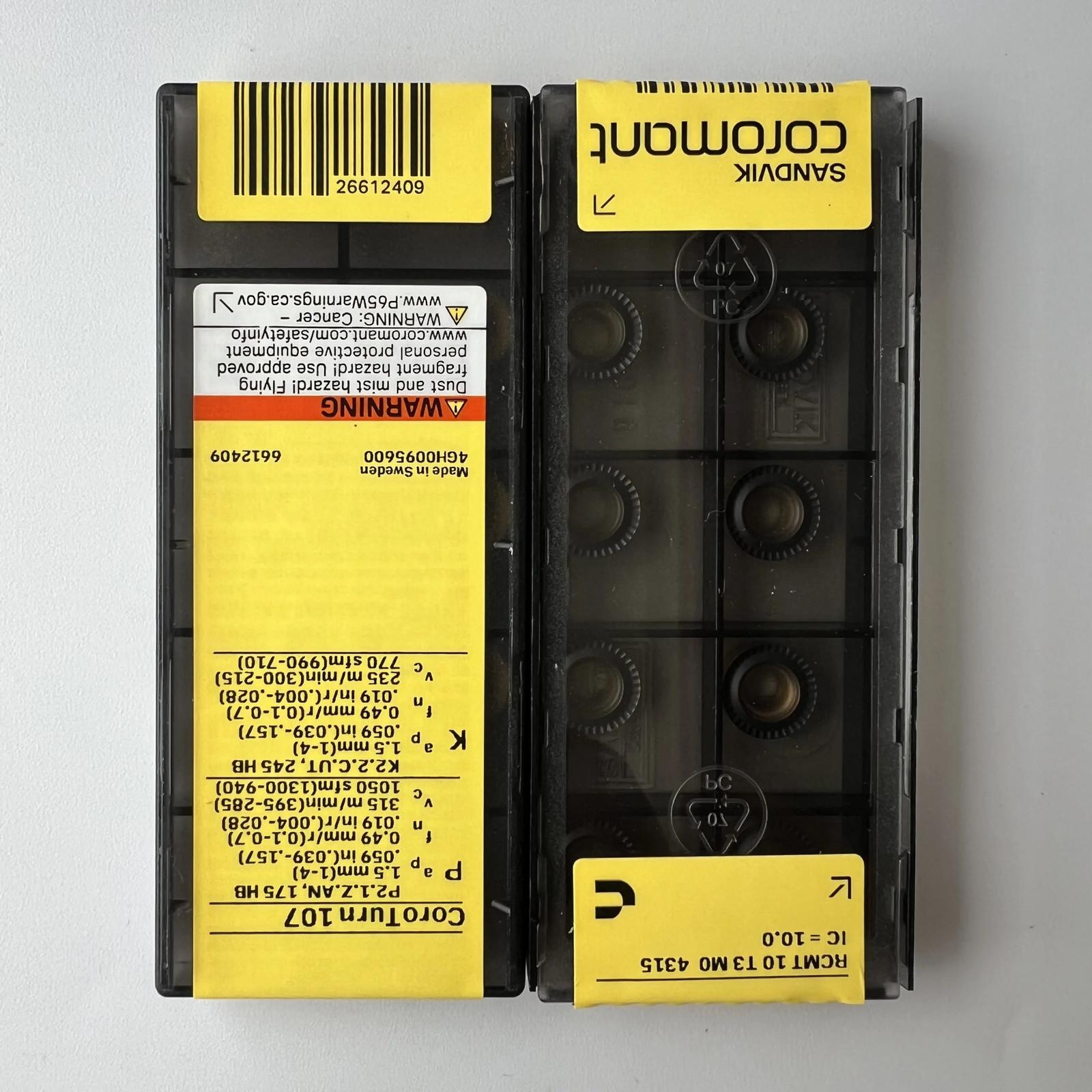 

SANDVIK / RCMT10T3M0 4315 / Industrial indexable Carbide Inserts 10 Pcs