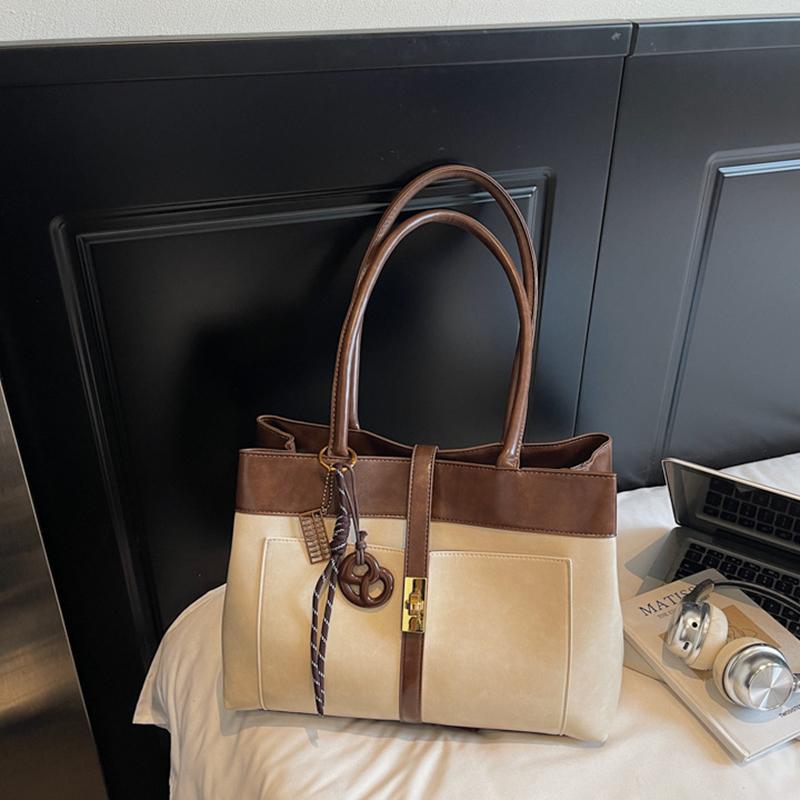 Yogodlns Geantă de mână nouă Geantă de damă Navetă Muncă Capacitate mare Geantă tote de umăr la modă Retro