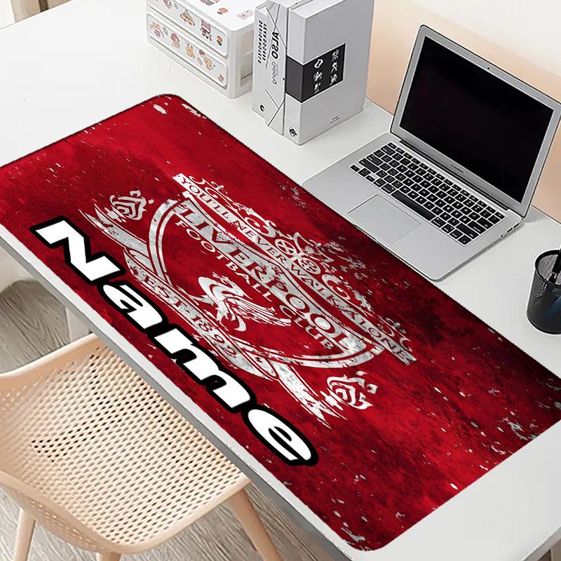 Custom Name Personalized Football team F.C Pattern Mousepad, Laptop PC Desk Mat, Decorative Desk Mat for Home Keyboard Pad Gift