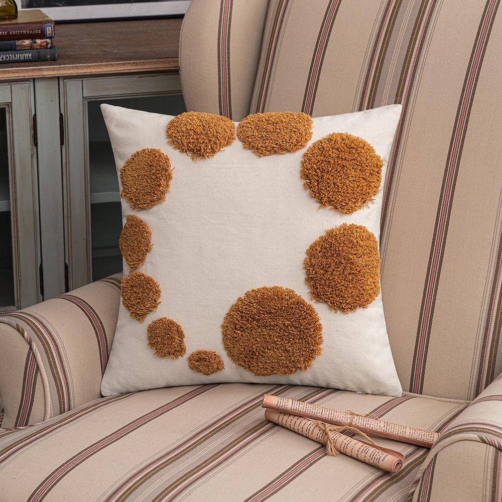 Home Decoration Ethnic Style Cushion Bedside Ins Moroccan Lace Tassel Tufted Pillow Cover