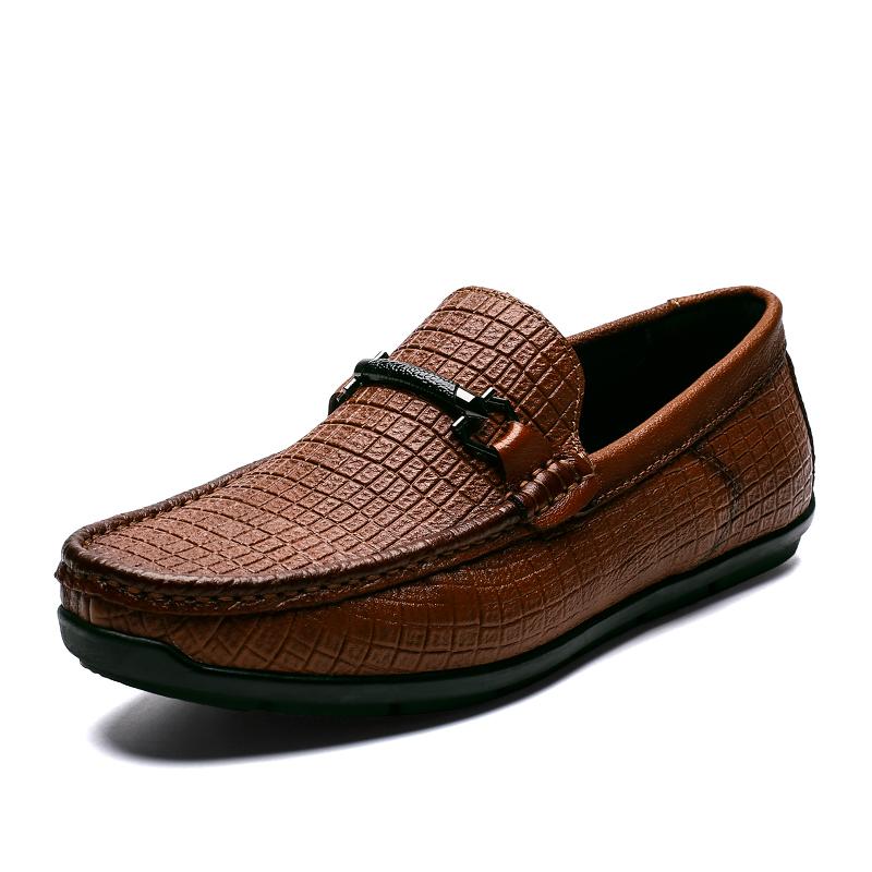 Модная обувь Мужские красные мокасины Мужские офисные туфли Кожаные повседневные туфли — фото 9