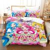 Nuevo Juego de Ropa de Cama Pretty Cure Individual Twin Full Queen King Size Funda Nórdica de Anime para Decoración de Dormitorio de Adulto Niño
