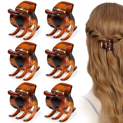 6 Stück Morhom Kieferklammern Haarklammern für dickes oder mitteldickes Haar Damen Klassischer Stil Krallenclip Haaraccessoires Haarklammern