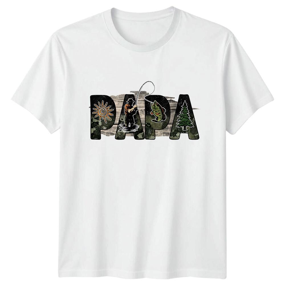 Papa Fishing TShirt Fathers Day FisherUnisex Gift S