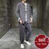 Spring and Autumn Chinese Hanfu Set: Men's Daoist Robe, Zhongshan and Tang Suit Inspired Outerwear