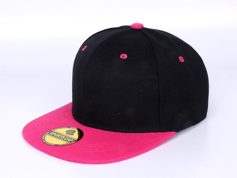 Unisex Flat Brim Baseball Cap For Men Women Fashion Color Plain Snapback Hat Outdoor Leisure Patchwork Hip Hop Sun Hats