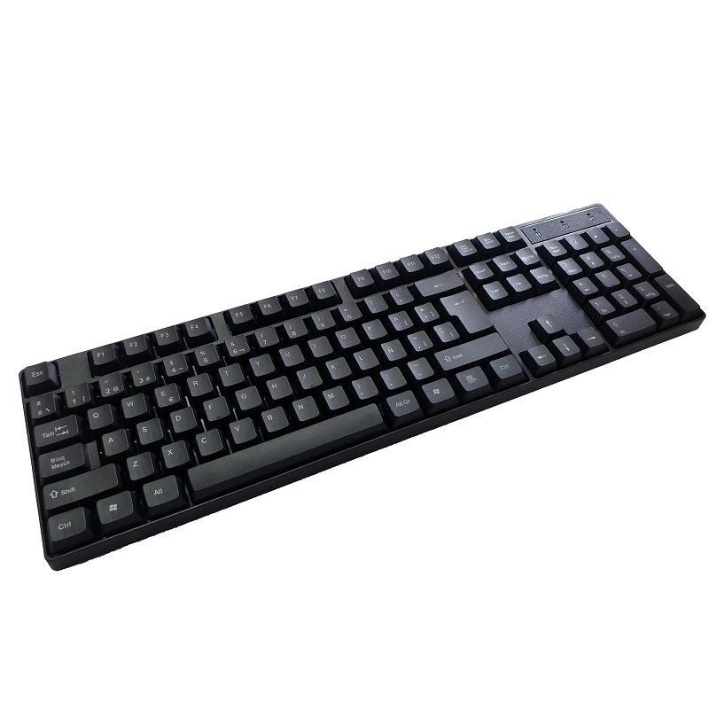 Multilingual USB Wired Keyboard with Russian, Arabic, Spanish, and French Layouts