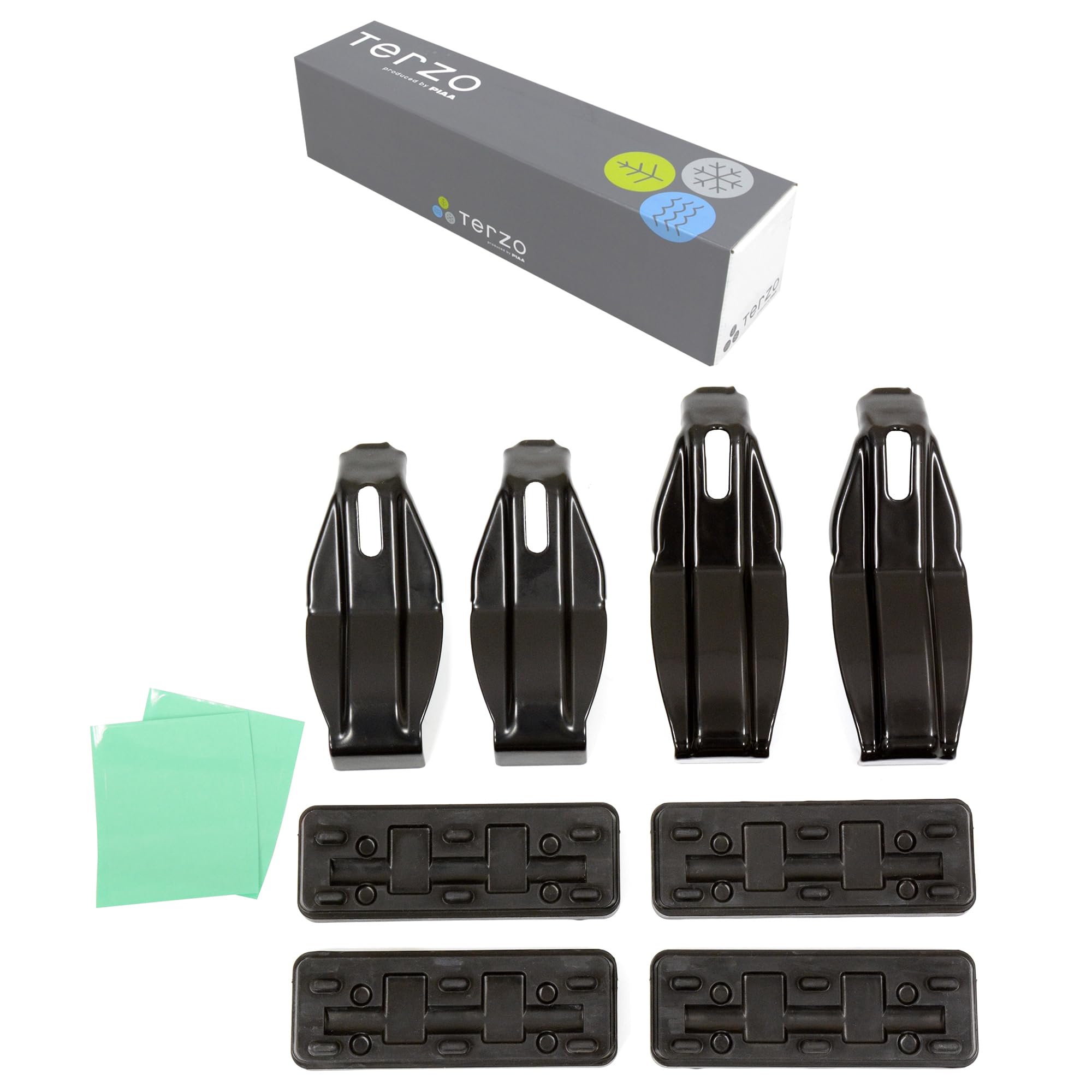 

Terzo Roof Carrier Set of for Toyota Wish EH385 (by PIAA) Carrier/Base Holder, 4, Black, ZGE2#, чёрный