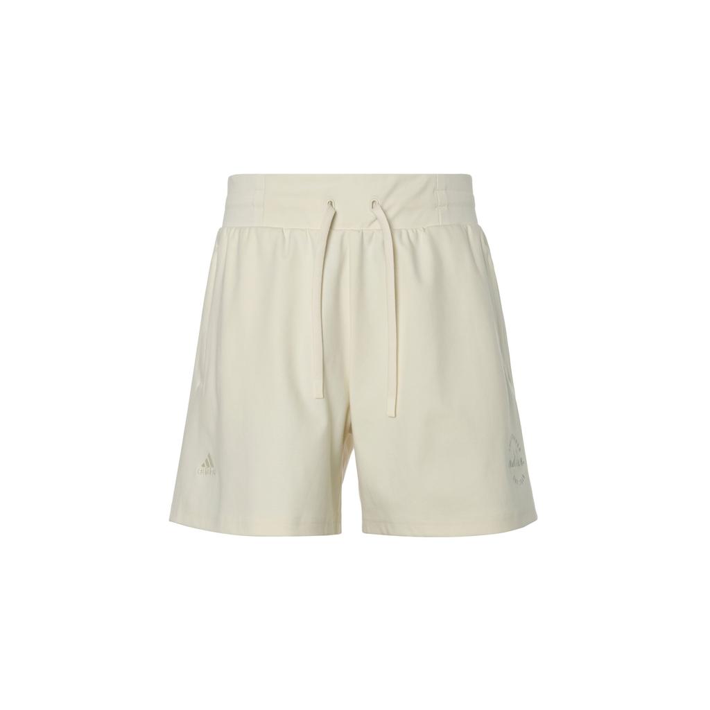 Adidas Solid Color Elastic Waist Straight Leg Shorts Women Bottoms HZ7060