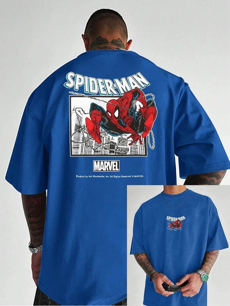 Nadměrné tričko s krátkým rukávem s kolaborativním designem Huf x Marvel, zobrazující klasickou ilustraci ve stylu komiksu