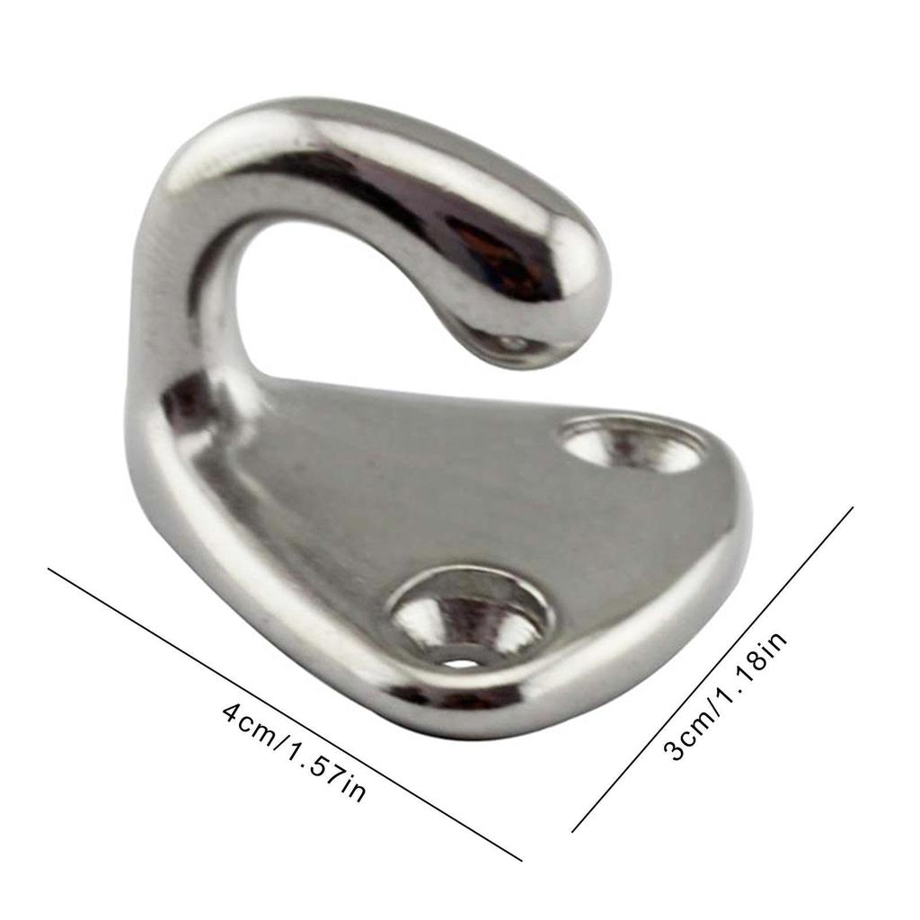 Vessel Wall Hooks - Stainless Steel 316 Fender Hooks, Wall Mounted Hooks Boat Storage