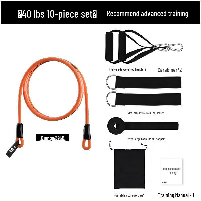 150lb Anti-Break Latex Resistance Bands Set – 11-Piece Multi-Functional Fitness Elastic Bands