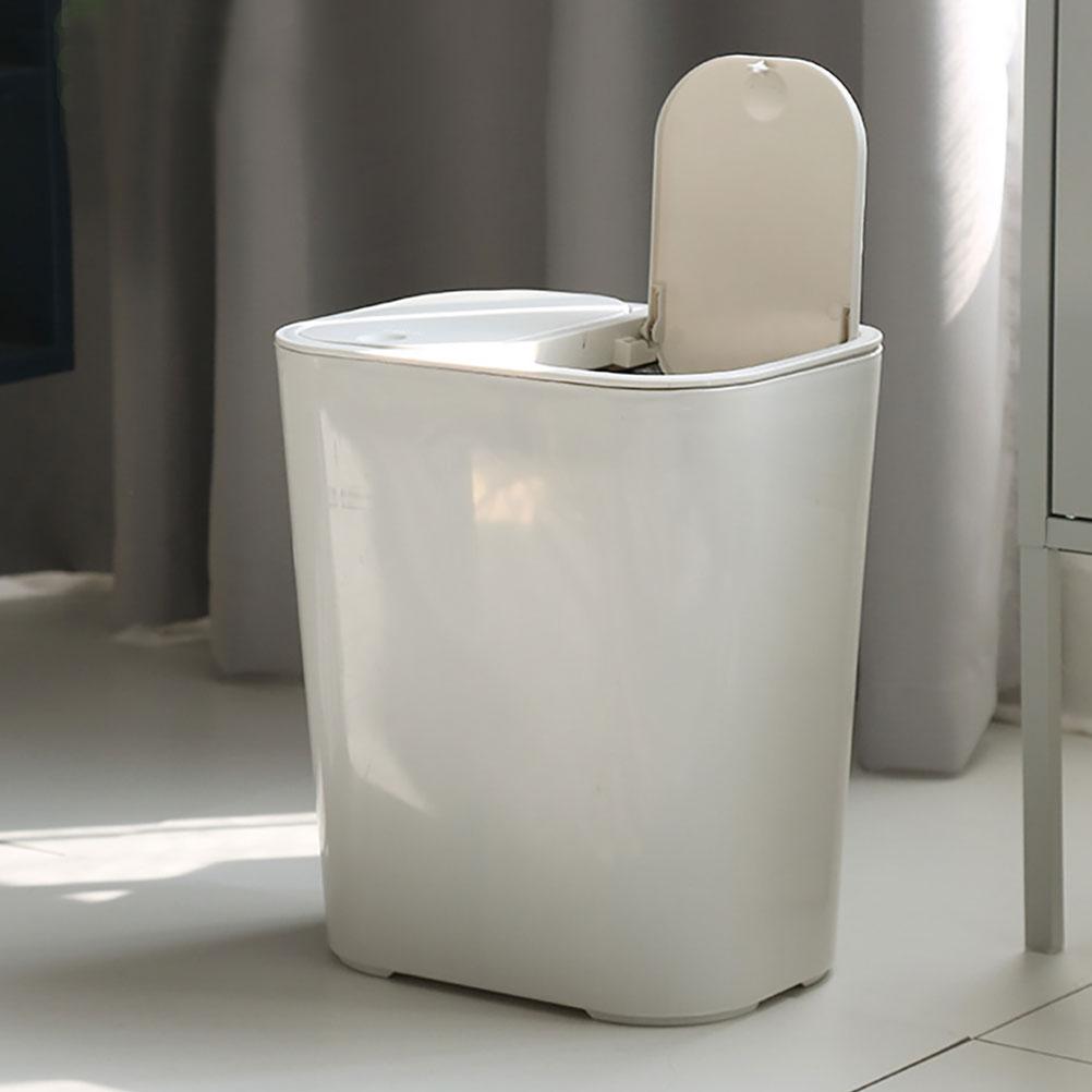 Sorting Trash Can Double Compartment Garbage White Bin Recycle Dual Waste Rubbish Pp Trashcan Office
