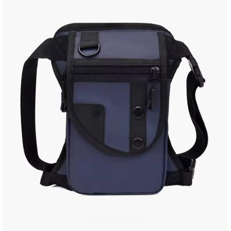 Nylon/Canvas Men Drop Leg Bag Waist Pack Hip Bum Belt Casual Shoulder Leg Bag Motorcycle Riding Thigh Bag
